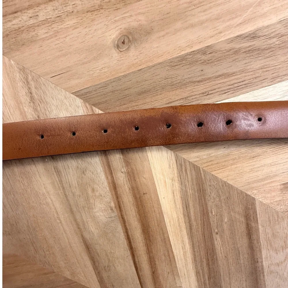 Handcrafted Italian Calfskin Leather Belt Black Gold‎ Buckle Size 46 115